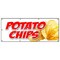 Signmission POTATO CHIPS BANNER SIGN kettle bar b que fresh made warm hot crisps B-96 Potato Chip - alternate 1
